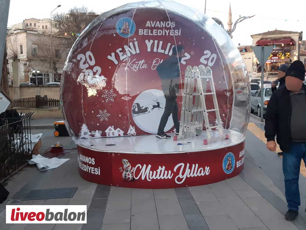 Şişme Şeffaf Kar Küresi Avanos